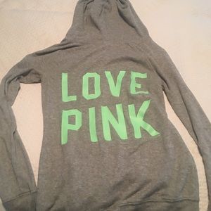 PINK pullover shirt with hood